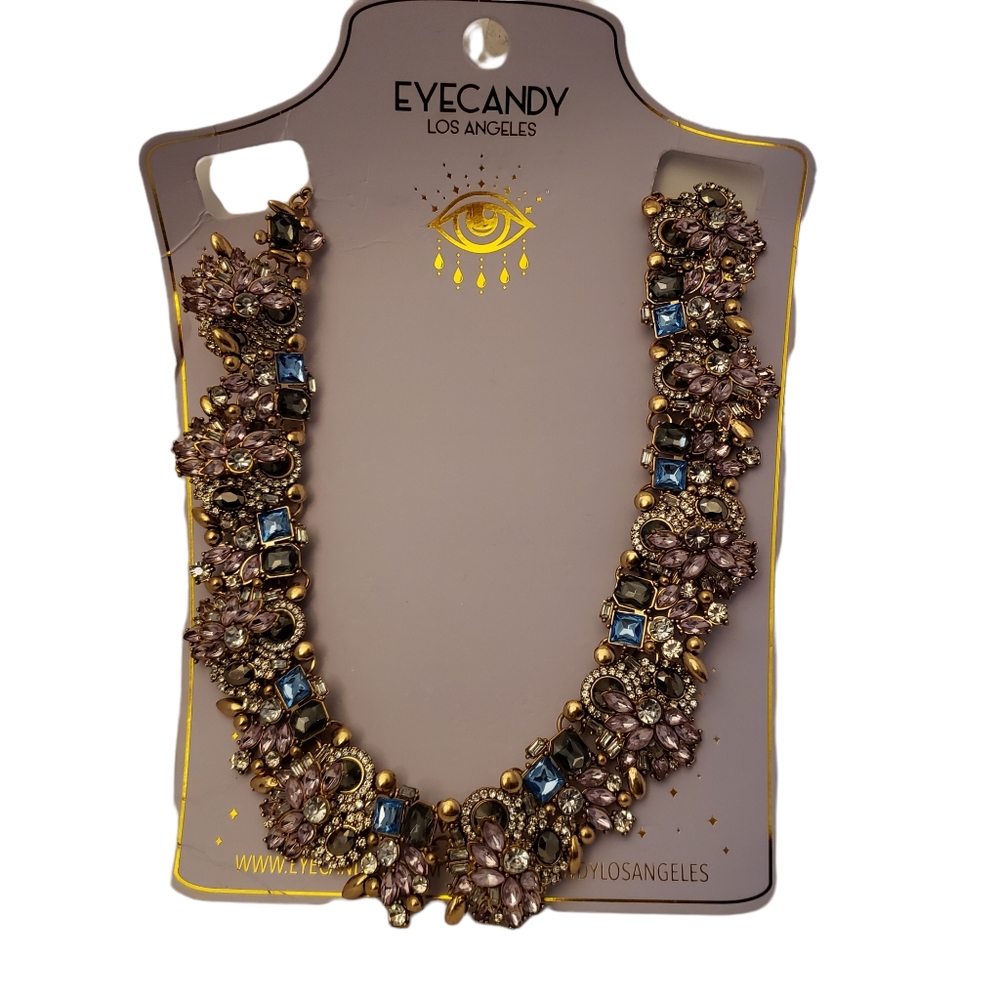 Sloan Purple Ivy Mecklace in Gold by Eye CandyLA